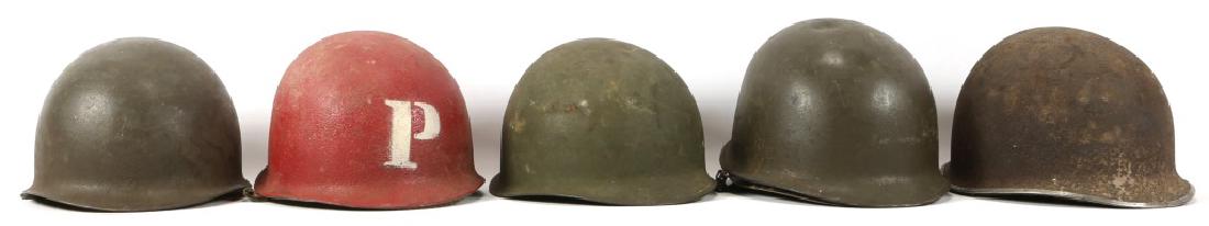 VIETNAM US MILITARY M1 HELMET LOT OF 5: VIETNAM US MILITARY M1 HELMET LOT OF 5