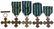 ROMANIAN WWI WAR CROSS MEDAL LOT OF 5 - 2