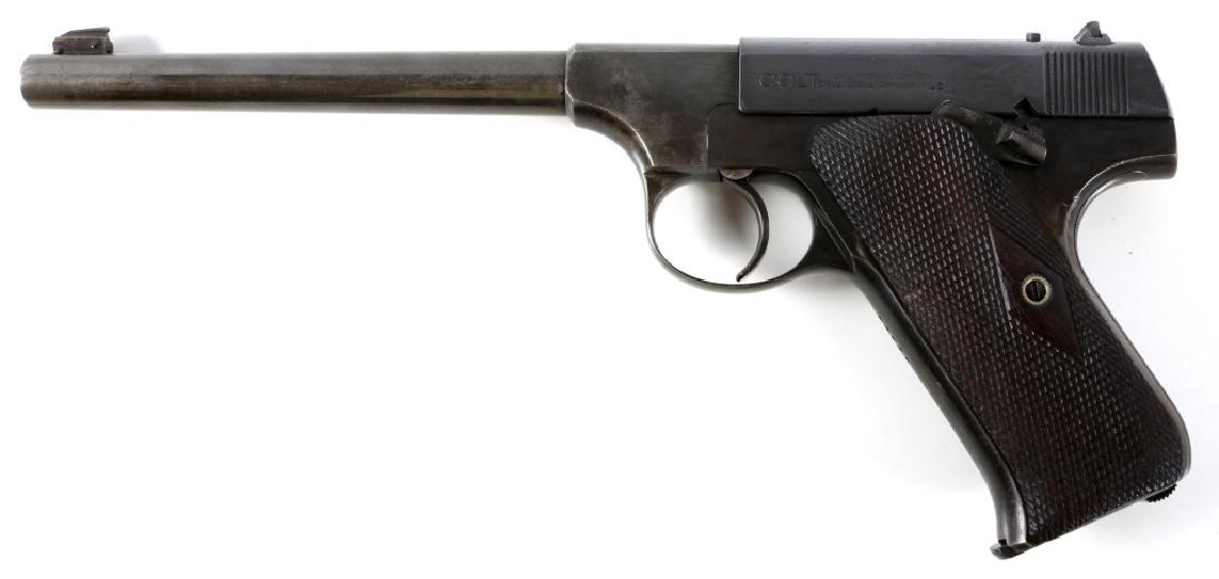 1922 COLT AUTOMATIC .22 LR PISTOL: COLT AUTOMATIC .22 LR PISTOL Black plastic grips. Post 1918. Caliber / Gauge: .22 LR Barrel Length: 7" Serial Number: 31028