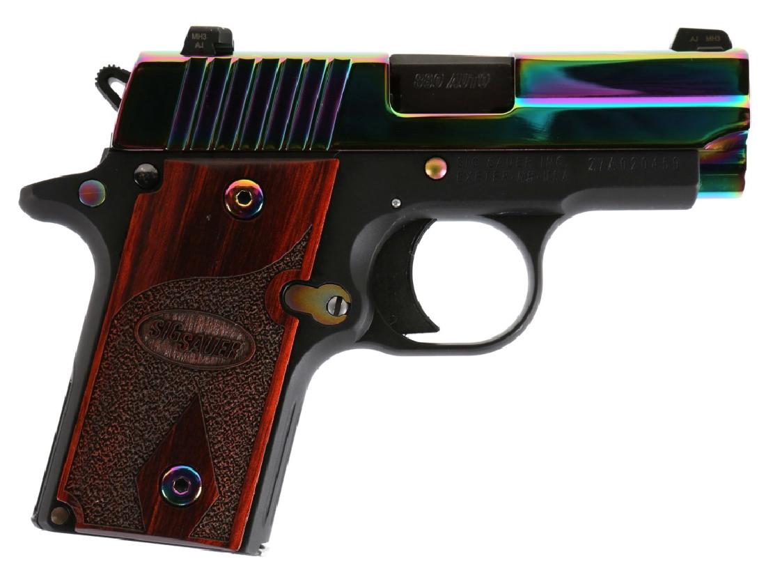 SIG SAUER MODEL P238 RAINBOW PISTOL 380 CAL: SIG SAUER MODEL P238 RAINBOW PISTOL 380 CAL Model: P238 Caliber / Gauge: .380 Barrel Length: 2.75" Serial Number: 27A020459