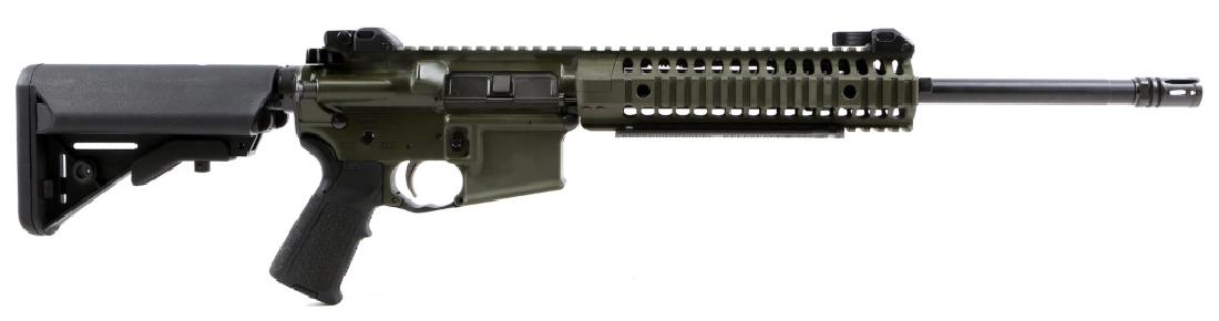LWRC INTERNATIONAL MODEL M6A2 5.56MM RIFLE: LWRC INTERNATIONAL MODEL M6A2 5.56MM RIFLE Olive drab green finish. LWRC folding sights. Model: M6A2 Caliber / Gauge: 5.56 Barrel Length: 16" Serial Number: 03-19327