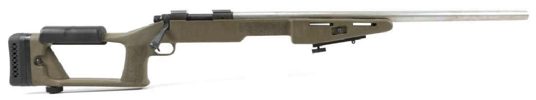 REMINGTON MODEL 700 .223 REM BOLT-ACTION RIFLE: REMINGTON MODEL 700 .223 REM BOLT-ACTION RIFLE "The Ultimate Sniper" stock by Maj. John Plaster. Bull barrel. Model: 700 Caliber / Gauge: .223 REM Barrel Length: 28.5" Serial Number: G6594611