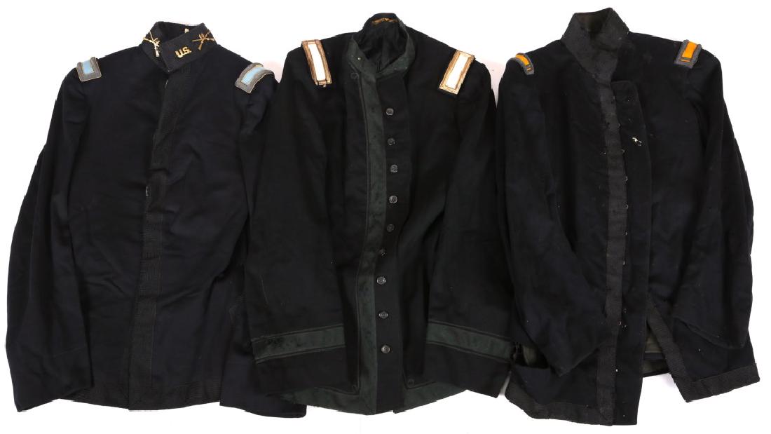 US ARMY M1895 OFFICER UNDRESS TUNIC LOT OF 3: US ARMY M1895 OFFICER UNDRESS TUNIC LOT OF 3 US M1895 undress officer blouse lot of 3. 14th Infantry second Lieutenant. Quartermaster second Lieutenant. Cavalry Lieutenant. Size: Small