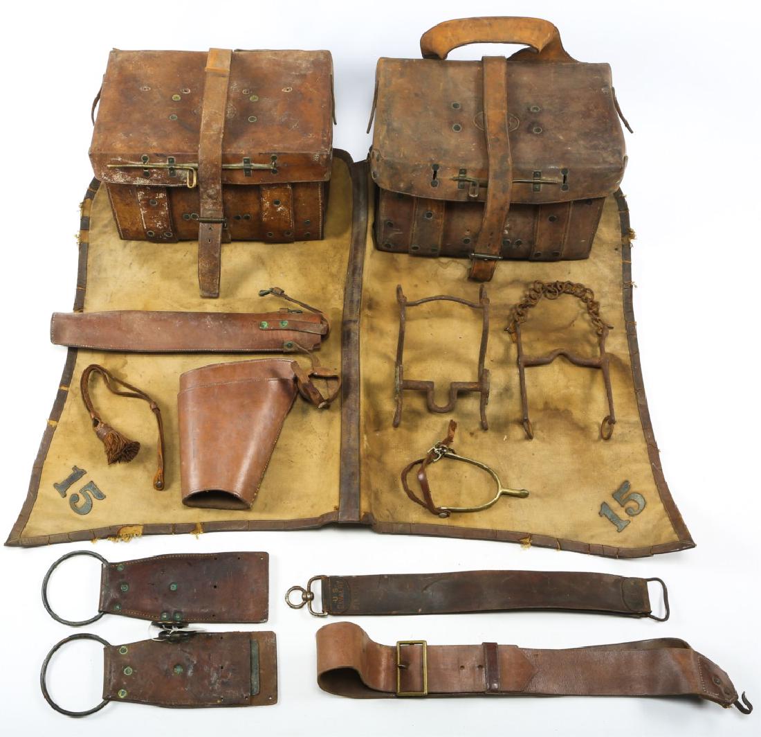 WWI US CAVALRY HORSE BLANKET & FIELD GEAR LOT