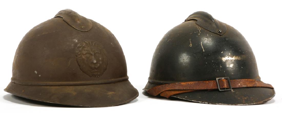 WWI ITALIAN & BELGIUM ADRIAN COMBAT HELMET: WWI ITALIAN & BELGIUM ADRIAN COMBAT HELMET