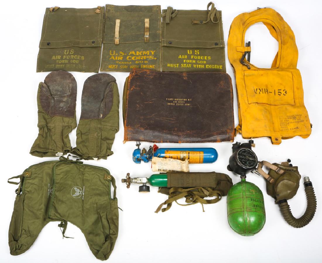 WWII USN & US ARMY AIR FORCE FLIGHT GEAR LOT
