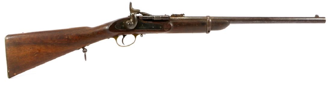 BRITISH SNIDER-ENFIELD MK III ARTILLERY CARBINE: BRITISH SNIDER-ENFIELD MK III ARTILLERY CARBINE Regiment marks on top of buttplate. Model: MK III Caliber / Gauge: .557 Barrel Length: 18" Serial Number: 369