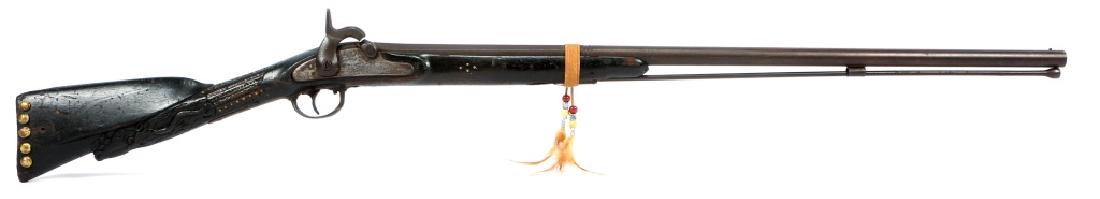 SPRINGFIELD MODEL 1861 SARSON & ROBERTS MUSKET: SPRINGFIELD MODEL 1861 SARSON & ROBERTS MUSKET 1862 dated Springfield model 1861 Sarson and Roberts Contract musket. Heavily modified stock, with shortened barrel. Trade tacks on buttstock. Lock plate