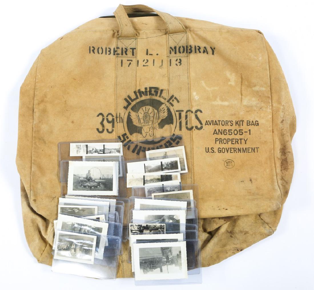WWII 5th AIR FORCE 39th TCS JUNGLE SKIPPERS GROUP: WWII 5th AIR FORCE 39th TCS JUNGLE SKIPPERS GROUP WWII 5th Air Force, 39th troops carrier squadron "Jungle Skippers" named archive. Aviator's kit bag AN6505-1. 19 pictures, war service and one of them