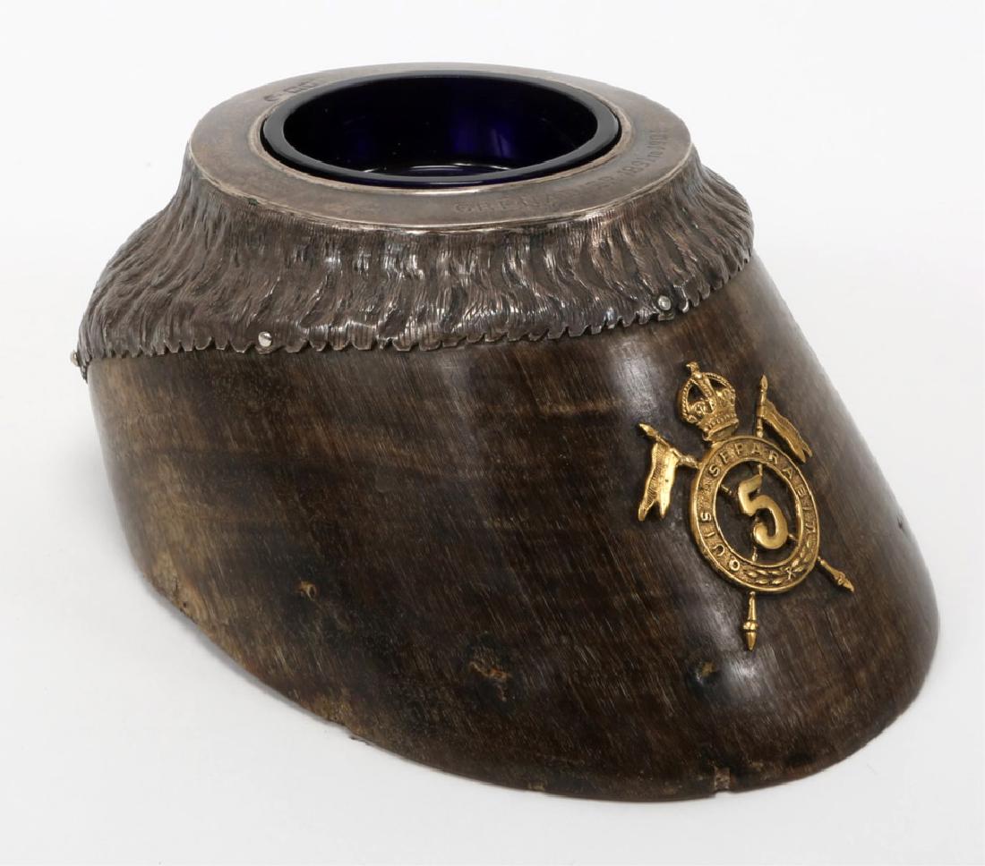 BRITISH 5th LANCERS HORSE HOOF DESK ORNAMENT: BRITISH 5th LANCERS HORSE HOOF DESK ORNAMENT Size: 5" x 6"