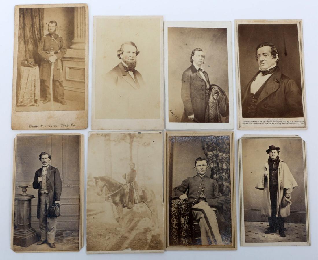CIVIL WAR OFFICER & OTHER CDV PHOTO LOT OF 8: CIVIL WAR OFFICER & OTHER CDV PHOTO LOT OF 8 5- Civil War officer CDV photographs, including: 1st Lt. James C. Cogswell 135th Infantry. Major Alexander Doull 2nd NYV Artillery( Photo signed by Doull) 