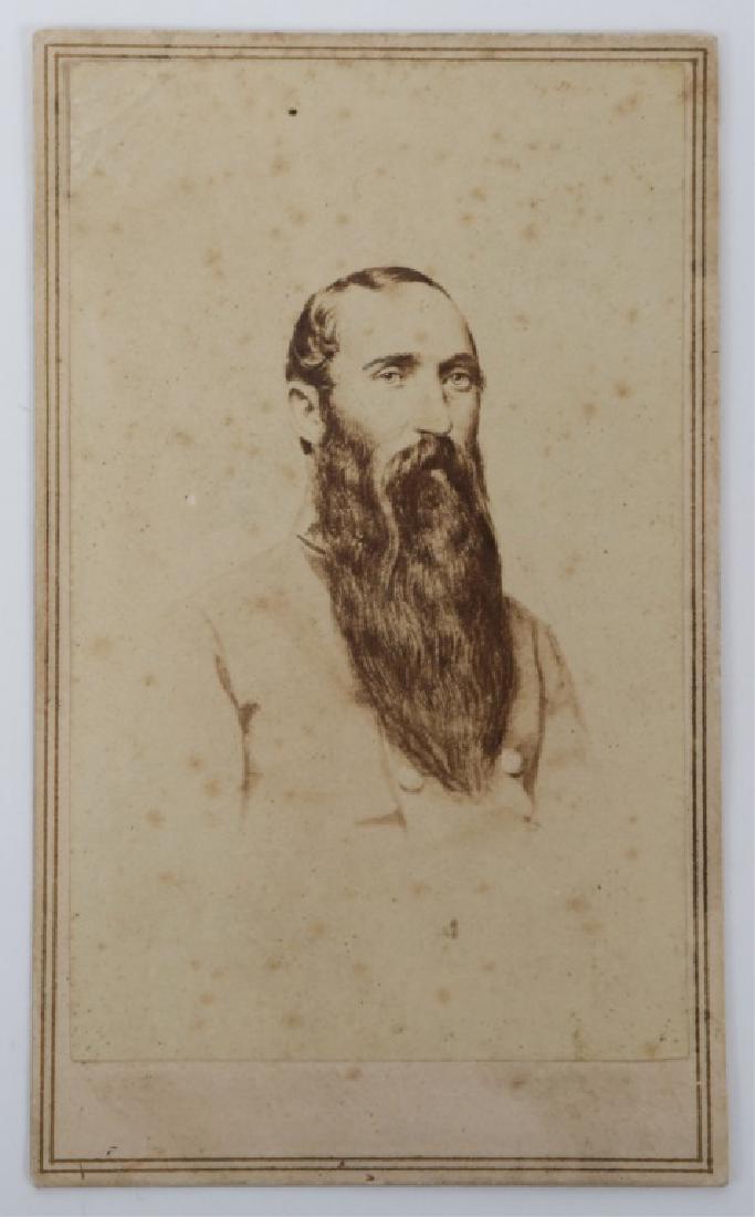 CIVIL WAR CDV PHOTO OF GENERAL ALBERT G. JENKINS: CIVIL WAR CDV PHOTO OF GENERAL ALBERT G. JENKINS Civil War CDV photograph of Confederate Brigadier General Albert Gallatin Jenkins by E & H.T. Anthony. (with historical article on Jenkins, and 6.5" x 