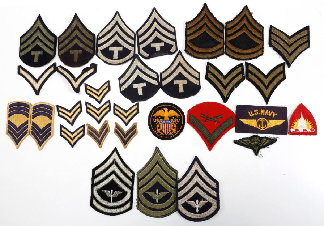 WWII KOREA US ARMY RANK INSIGNIA & PATCH MIXED LOT: WWII KOREA US ARMY RANK INSIGNIA & PATCH MIXED LOT