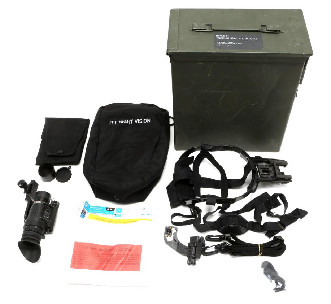 ARMASIGHT ITT NEPVS14-11 NIGHT VISION MONOCULAR: ARMASIGHT ITT NEPVS14-11 NIGHT VISION MONOCULAR Armasight ITT NEPVS14-11 night vision monocular, with mount for Weaver rail.