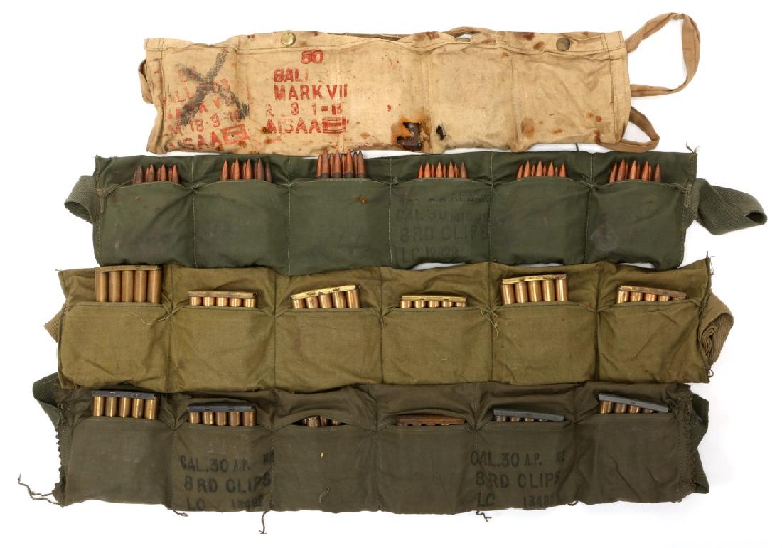 WWII AMMUNITION BANDOLIERS