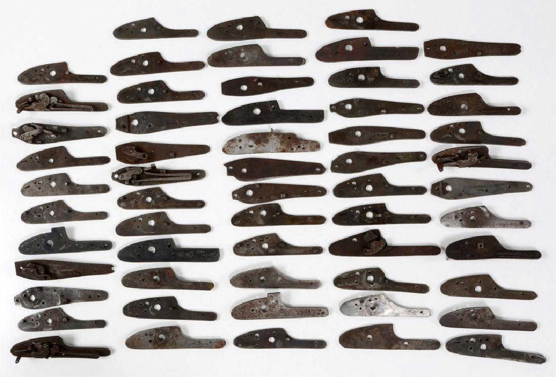 FLINTLOCK RIFLE SIDE PLATE LARGE COLLECTION