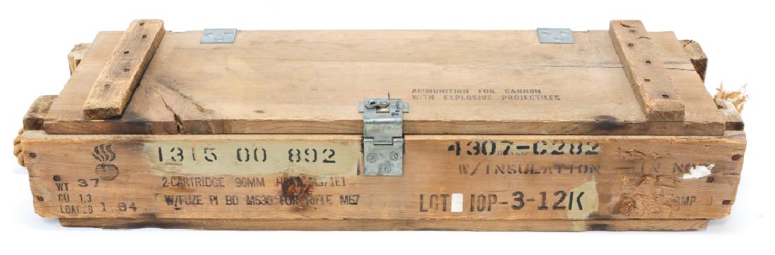 US ARMY ORDNANCE AMMO WOODEN CRATE: US ARMY ORDNANCE AMMO WOODEN CRATE Size: 33" x 10" x 6"