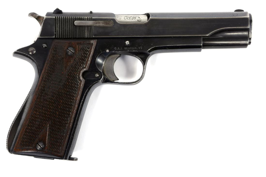 1944 SPANISH STAR MODEL B PISTOL FOR GERMAN ARMY: 1944 SPANISH STAR MODEL B PISTOL FOR GERMAN ARMY 1944 Spanish Star model B pistol for German Army. Spanish proofs on left side of receiver. CAI import stamp. Model: B Caliber / Gauge: 9mm Parabellum B