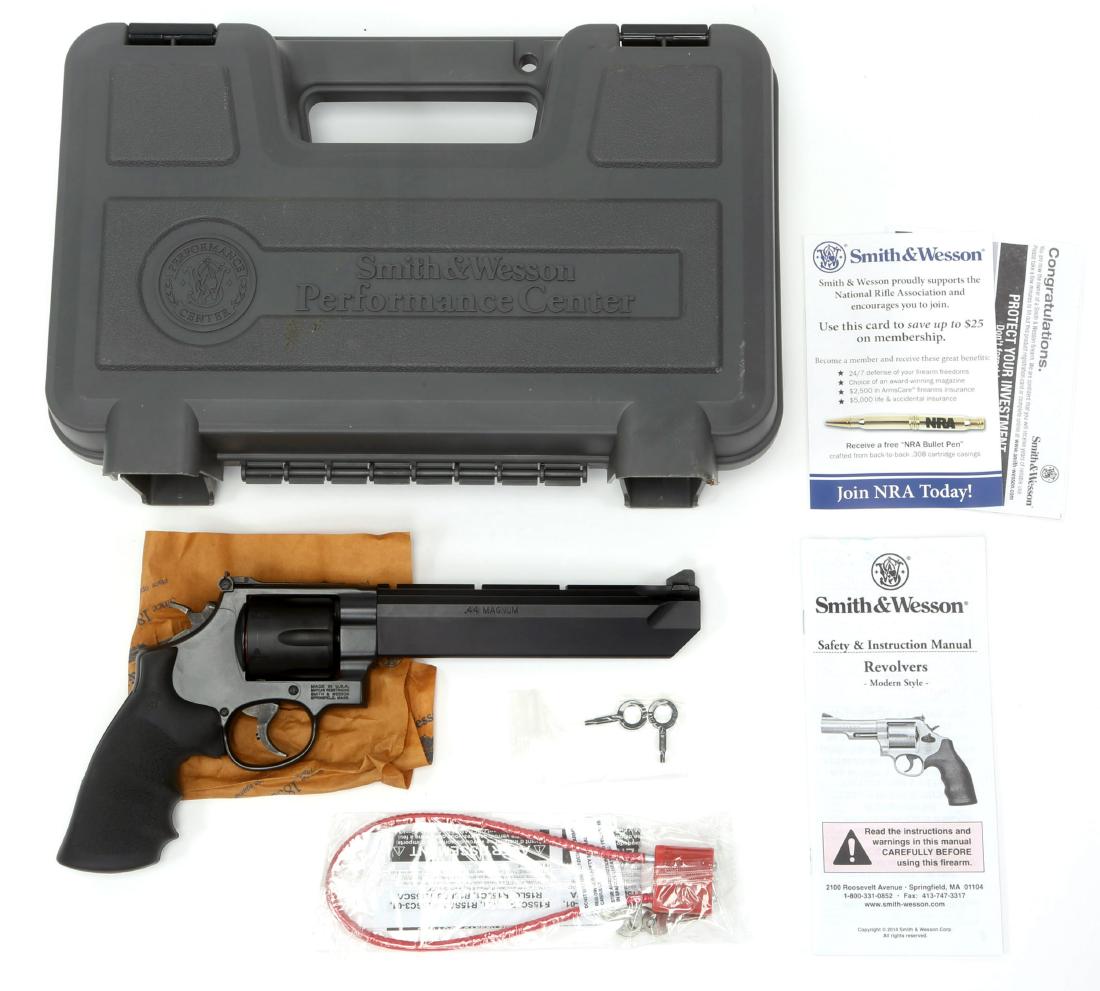 SMITH & WESSON MODEL 629-6 REVOLVER: SMITH & WESSON MODEL 629-6 REVOLVER Smith & Wesson model 629-6 Performance Center revolver. Original box and papers. Model: 629-6 Caliber / Gauge: .44 Magnum Barrel Length: 7.25" Serial Number: DCC053