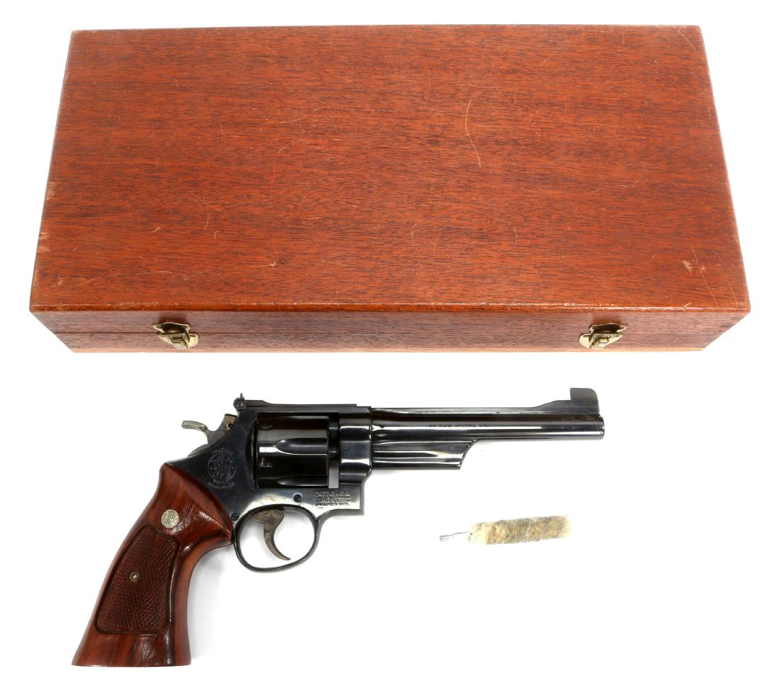 SMITH & WESSON MOD 24-3 44 S&W SPECIAL REVOLVER: SMITH & WESSON MOD 24-3 44 S&W SPECIAL REVOLVER Custom wood case. Model: 24-3 Caliber / Gauge: .44 S&W Special Barrel Length: 6.5" Serial Number: ABZ5466