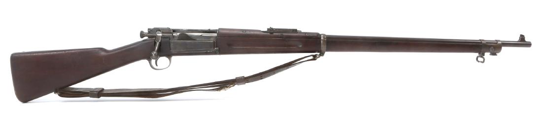 1899 US SPRINGFIELD MODEL 1898 KRAG CARBINE: 1899 US SPRINGFIELD MODEL 1898 KRAG CARBINE JSA 1899 cartouche on left side of stock above trigger. N.J. stamped on buttstock. Model: 1898 Caliber / Gauge: .30-40 Krag Barrel Length: 30" Serial Number