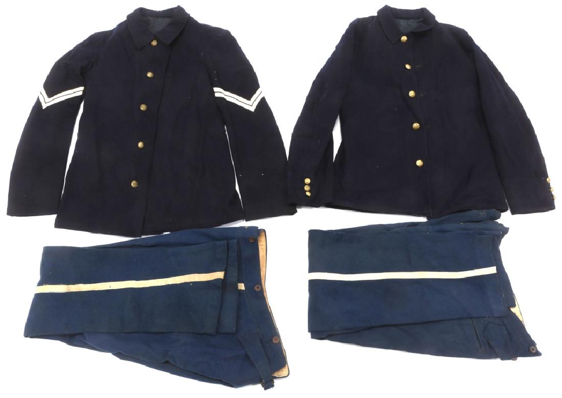 INDIAN WARS US ARMY INFANTRY UNIFORM LOT OF 2: INDIAN WARS US ARMY INFANTRY UNIFORM LOT OF 2 Indian Wars, M1883 & M1884 uniforms lot, tunic and pants.