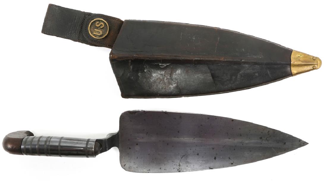 US SPRINGFIELD MODEL 1873 TROWEL BAYONET: US SPRINGFIELD MODEL 1873 TROWEL BAYONET Blade Length: 10" Overall Length: 14 1/2"