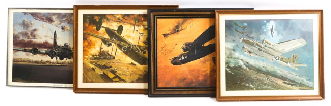 WWII SERIES 1 USAAF BOMBERS PRINT LOT OF 4: WWII SERIES 1 USAAF BOMBERS PRINT LOT OF 4 WWII Series 1 USAAF Bombers print lot of 4. Includes Aug 17, 1943 B-17 Flying Fortress' Strike Deep at Schweinfurt (by JB Deneen), Aug 1, 1943 B-24 Liberator