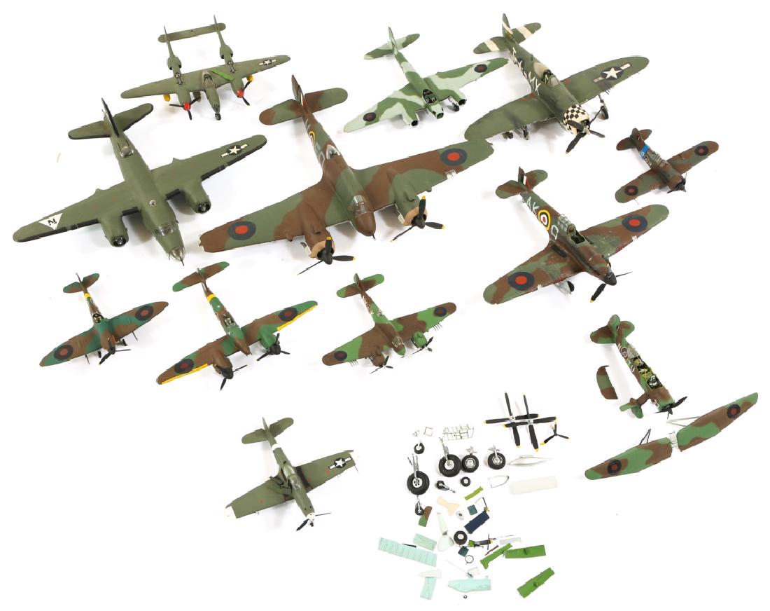 WWII BRITISH & US PLASTIC MODEL AIRPLANE LOT OF 12: WWII BRITISH & US PLASTIC MODEL AIRPLANE LOT OF 12 Size: 1:72 - 1:48