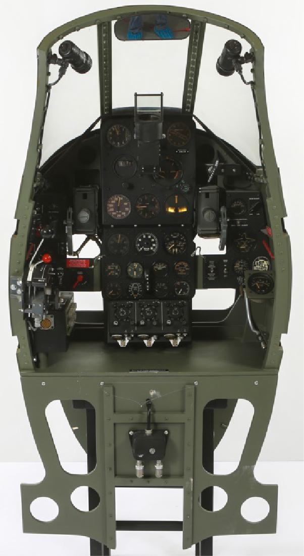 USAF BELL P-39D AIRACOBRA COCKPIT DISPLAY: USAF BELL P-39D AIRACOBRA COCKPIT DISPLAY Full-size cockpit display of an P-39D Airacobra aircraft. All internal components, including instruments, levers, lights, switches all manufacturer components