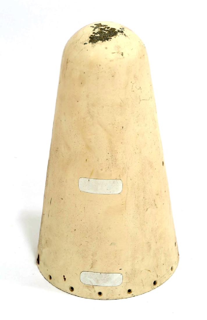 USAF FIGHTER JET NOSE CONE: USAF FIGHTER JET NOSE CONE Korea War era, Unidentified Fighter jet nose cone. Size: 10" x 18"
