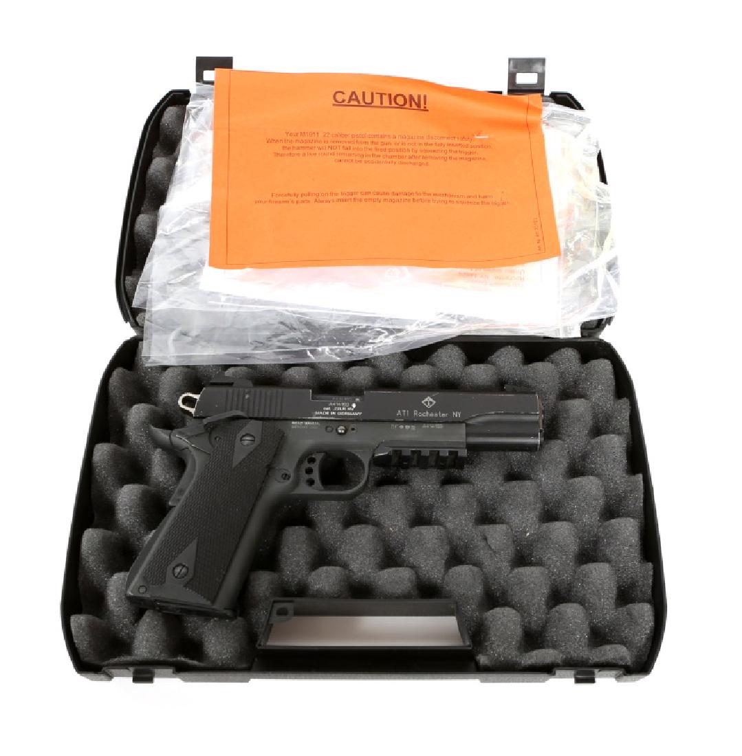 GSG MODEL GSG-1911 .22 CALIBER PISTOL: GSG MODEL GSG-1911 .22 CALIBER PISTOL Original box and accessories. ATI Import marks. Model: GSG-1911 Caliber / Gauge: .22 Barrel Length: 5" Serial Number: A414169