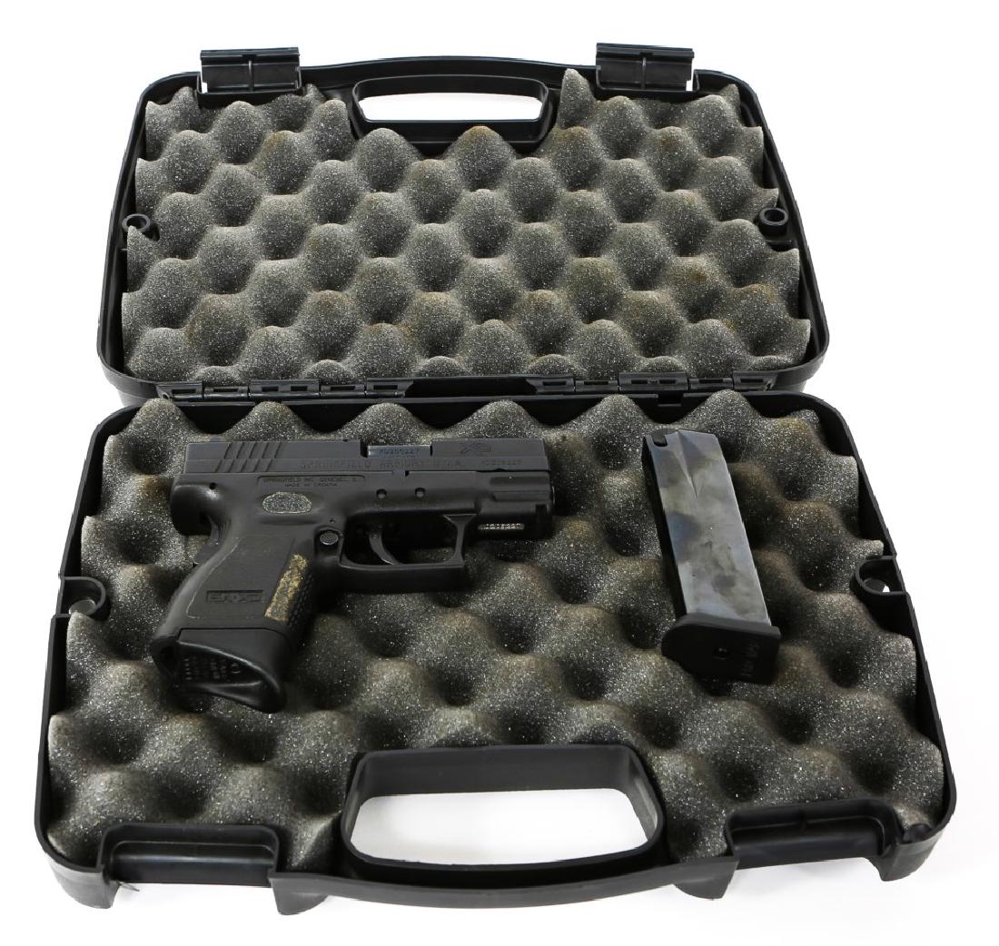 SPRINGFIELD MODEL XD-9 COMPACT PISTOL 9MM: SPRINGFIELD MODEL XD-9 COMPACT PISTOL 9MM Plano hard case and extra magazine. Fine grit grip tape. Model: XD-9 Compact Caliber / Gauge: 9mm Barrel Length: 3" Serial Number: XD206227