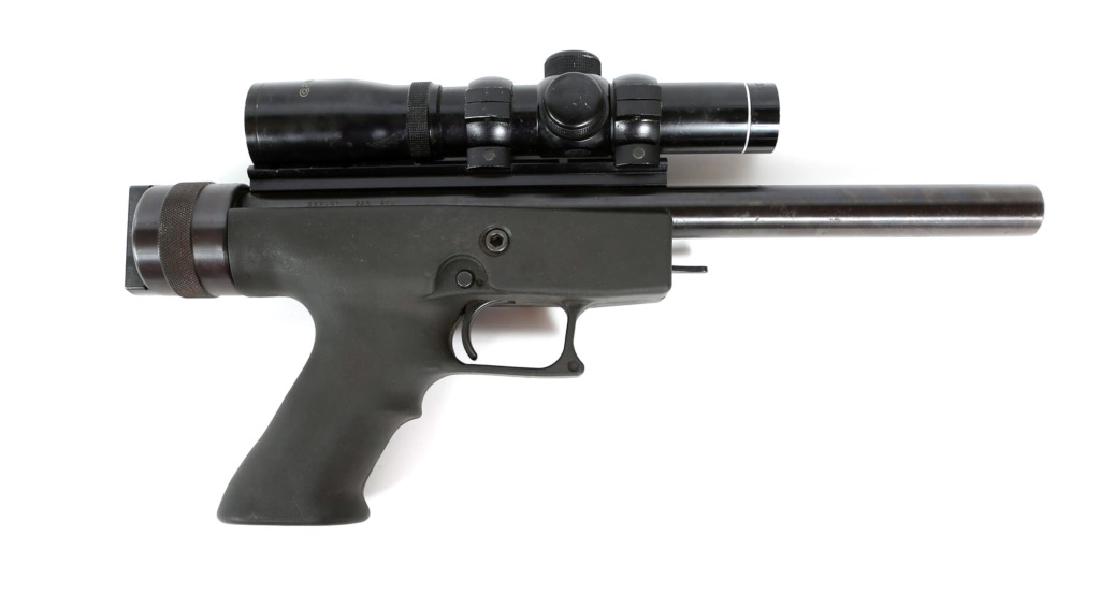 ORDNANCE TECH MODEL SSP-91 .223 REM TARGET PISTOL: ORDNANCE TECH MODEL SSP-91 .223 REM TARGET PISTOL Tasco 2x22mm Scope. Made for Magnum Research. Model: SSP-91 Caliber / Gauge: .223 Barrel Length: 13" Serial Number: MR4728