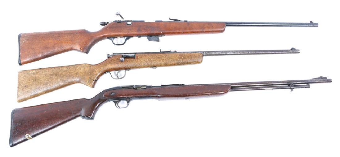.22 CALIBER RIFLE LOT OF 3: .22 CALIBER RIFLE LOT OF 3 Marlin Model 80G (no serial number), J.C. Higgins Model 29 (no serial number), Springfield Model 15 (no serial number) .22 caliber rifles. Model: Mixed Caliber / Gauge: .22 