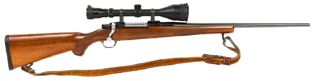 RUGER MODEL M77 MKII RIFLE .270 CALIBER: RUGER MODEL M77 MKII RIFLE .270 CALIBER Leather sling. White tail scope with covers. Model: M77 MKII Caliber / Gauge: .270 Barrel Length: 22" Serial Number: 786-22736