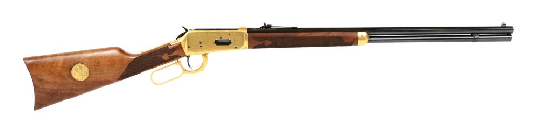OLIVER F WINCHESTER COMMEMORATIVE MODEL 1894 RIFLE: OLIVER F WINCHESTER COMMEMORATIVE MODEL 1894 RIFLE Stamped Cat 1896. Model: 1894 Caliber / Gauge: .38-55 Win Barrel Length: 23.5" Serial Number: OFW12930