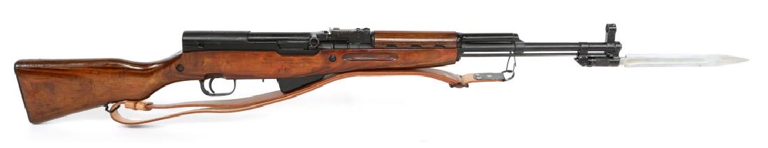 RUSSIAN TULA 1955 SKS 7.62X39mm RIFLE: RUSSIAN TULA 1955 SKS 7.62X39mm RIFLE Leather sling and bayonet affixed. Imported by CAI. Model: SKS Caliber / Gauge: 7.62x39mm Barrel Length: 20.5" Serial Number: PM4687