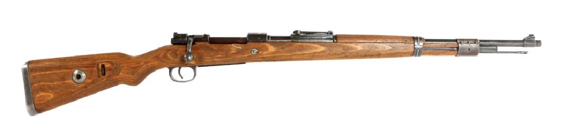 1944 WWII GERMAN MAUSER MODEL 98 RIFLE: 1944 WWII GERMAN MAUSER MODEL 98 RIFLE 1944 BNZ-coded K98k Mauser rifle in original condition with the over-sized letters and numerals that are unique to a subset of Steyr 98k's produced in 1944. The 