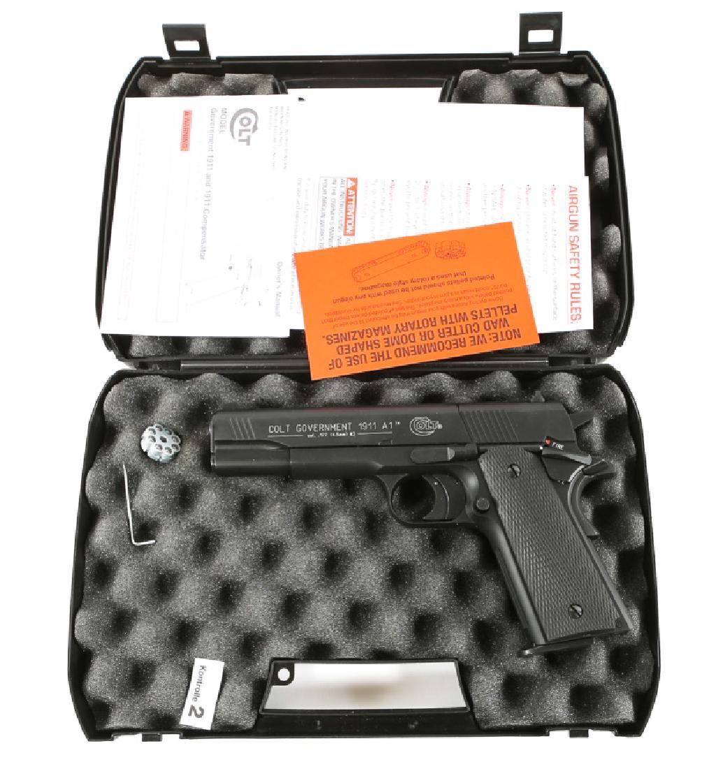 COLT GOVERNMENT 1911 A1 AIR PISTOL: COLT GOVERNMENT 1911 A1 AIR PISTOL Original box. Model: Government 1911 A1 Caliber / Gauge: .177 Barrel Length: 5" Serial Number: F131548315
