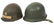 WWII US ARMY M1 COMBAT HELMET LOT OF 2 - 14