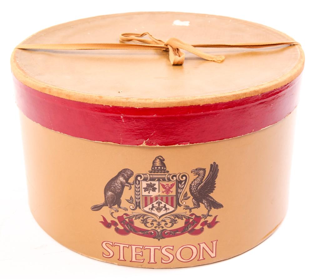 WWII US ARMY OFFICER STETSON CAMPAIGN HAT: WWII US ARMY OFFICER STETSON CAMPAIGN HAT With original Mfg box. Size: 7