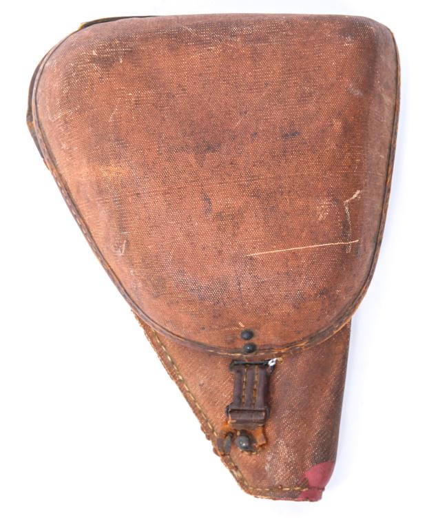 WWII JAPANESE NAMBU TYPE 14 PISTOL HOLSTER: WWII JAPANESE NAMBU TYPE 14 PISTOL HOLSTER Japanese World War II Type 14 Nambu Combat Pistol Holster. This is the rubberized version. Multi piece machine sewn construction.