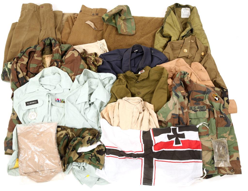 KOREA - VIETNAM US ARMY FIELD GEAR AND UNIFORM LOT: KOREA - VIETNAM US ARMY FIELD GEAR AND UNIFORM LOT Large lot of Korea - Vietnam War shirts, pants, bags, and more.