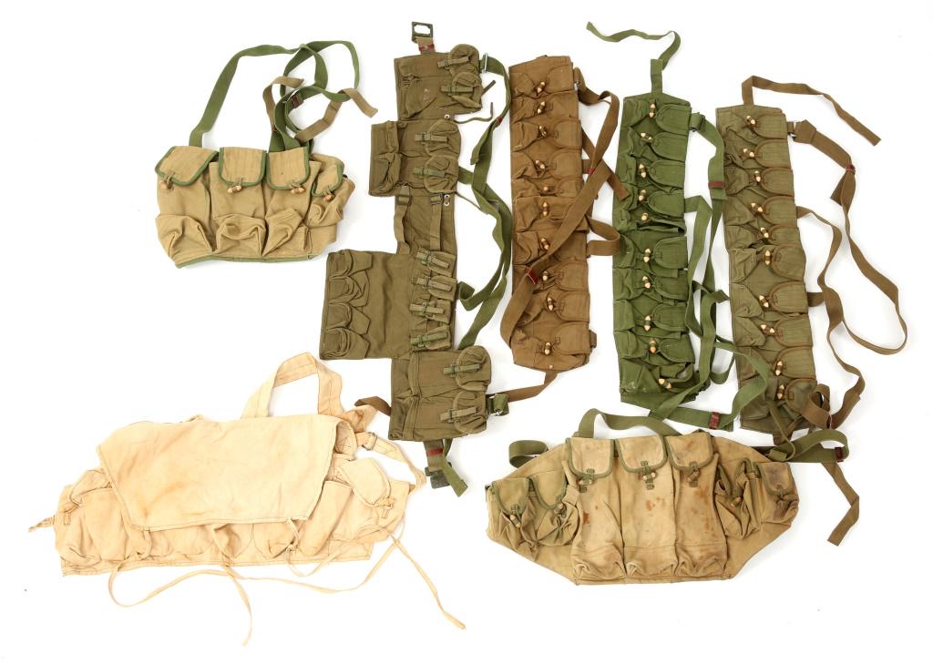 VIETNAM WAR NVA / VC AMMO BANDOLIER LOT OF 7: VIETNAM WAR NVA / VC AMMO BANDOLIER LOT OF 7 Vietnam War era, North Vietnamese Army / Vietcong ammo pouch bandolier, lot of 7. NVA & Chinese Mfg. Some post war.