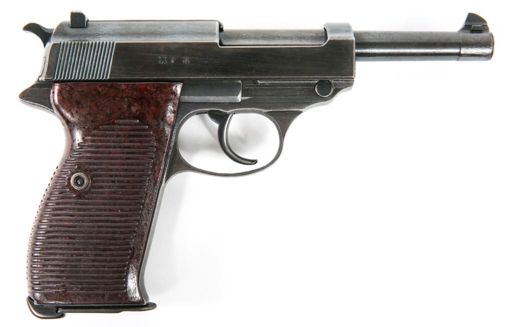 WWII GERMAN MAUSER MODEL P38 9mm PISTOL: WWII GERMAN MAUSER MODEL P38 9mm PISTOL WWII German Mauser Werke model P38 9mm pistol, with one magazine. Magazine does not have serial number, but waffenamt matches the rest of the firearm: "WaA135."
