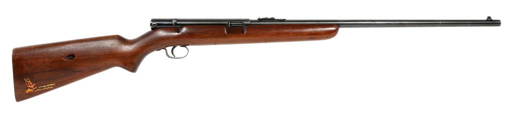 WINCHESTER MODEL 74 .22 RIFLE: WINCHESTER MODEL 74 .22 RIFLE Proof marked "W" over "P" inside oval on receiver and barrel. Caliber / Gauge: .22 LR Barrel Length: 22" Serial Number: 263242A