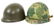 KOREA - VIETNAM US ARMY M1 COMBAT HELMET LOT - 6