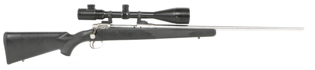 SAVAGE MODEL 116 STAINLESS 7MM REM MAG RIFLE: SAVAGE MODEL 116 STAINLESS 7MM REM MAG RIFLE Savage Model 116 7mm Rem Mag rifle. Stainless finish with synthetic stock. NCStar 6-2x50 scope. Caliber / Gauge: 7mm Rem Mag Barrel Length: 24" Serial Numb