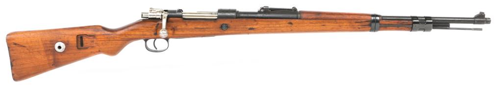 1937 WWII GERMAN MAUSER S/243 MODEL K98K RIFLE: 1937 WWII GERMAN MAUSER S/243 MODEL K98K RIFLE Mauser model K98K 8mm rifle. Matching serial number "7475" marking on receiver, bolt, stock and barrel. Certificate of Provenance and manual included. Mi
